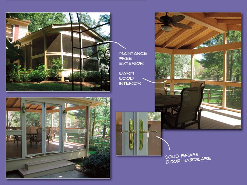 Modern house with large glass windows and sliding doors.