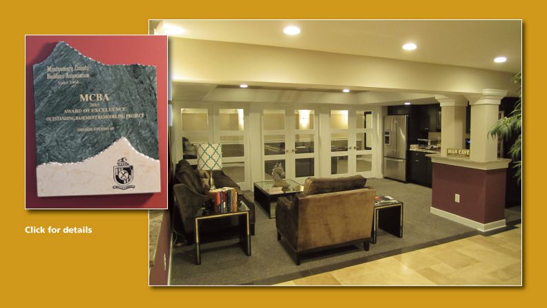 Cozy living room with modern furniture and warm lighting.