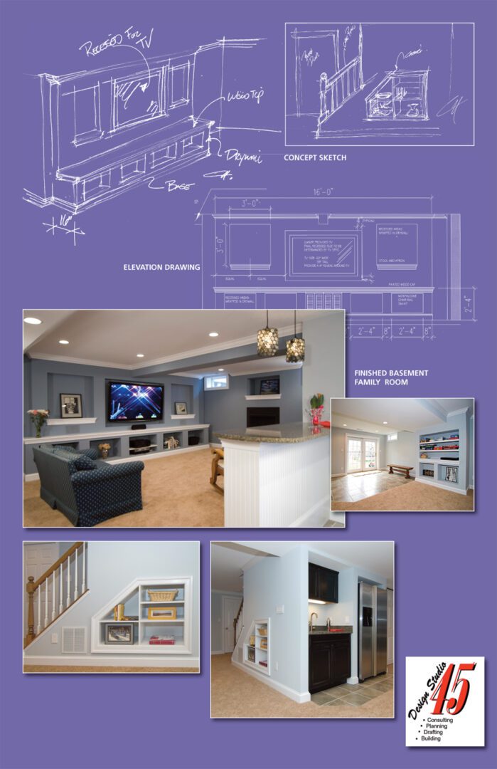 Modern home interior with open kitchen, living area, and staircase.